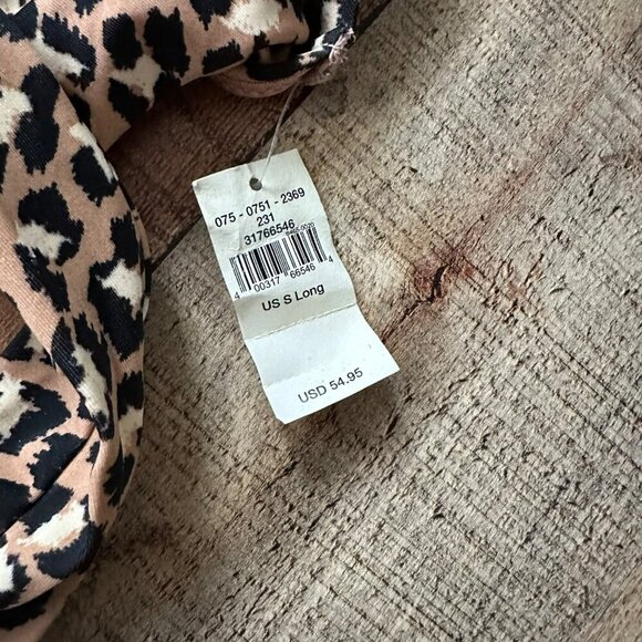 Aerie Womens Leopard Print One Piece Wrap Around Tie Swimsuit US S Long - Picture 2 of 8
